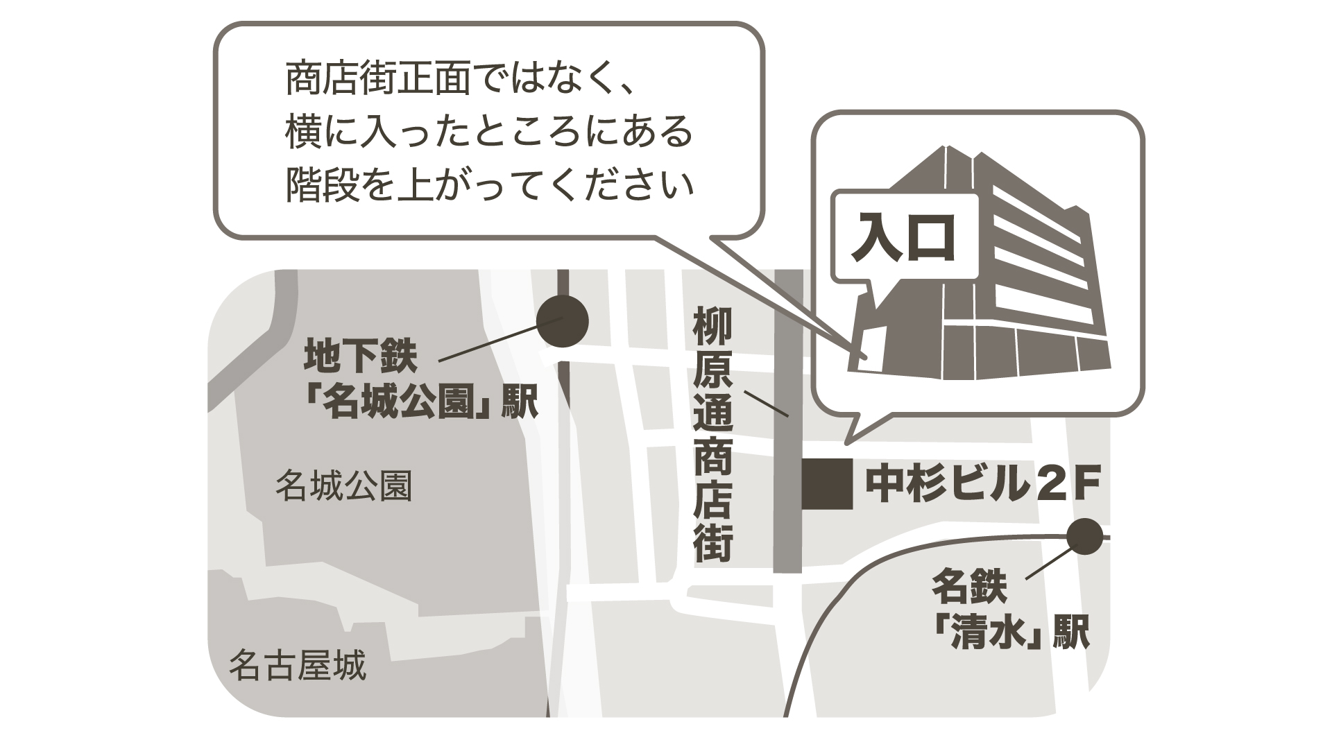 ユメツナベースへの案内図